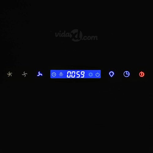  fekete rozsdamentes acél fali páraelszívó 756 m³/h 90 cm