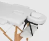 3-zone white wooden massage table