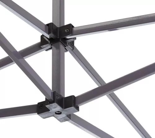 TP 4x4m összecsukható 750N acél vázas pavilon, 2 db oldalfallal - zöld