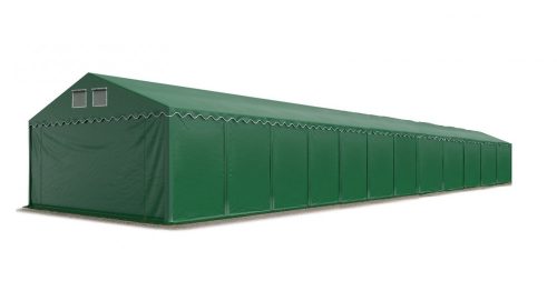TP Professional 6x32m 2,6m oldalmagas raktársátor PVC 800 ponyvával, zöld