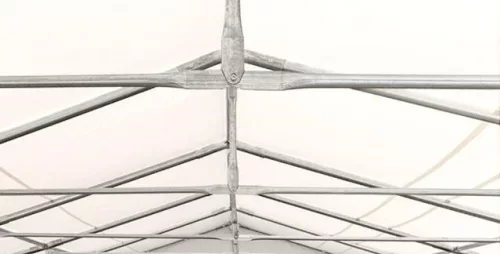 TP Professional 6x32m 2,6m oldalmagas raktársátor PVC 800 ponyvával, zöld