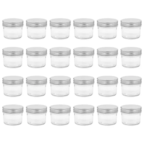  24 db 110 ml-es befőttesüveg ezüstszínű tetővel