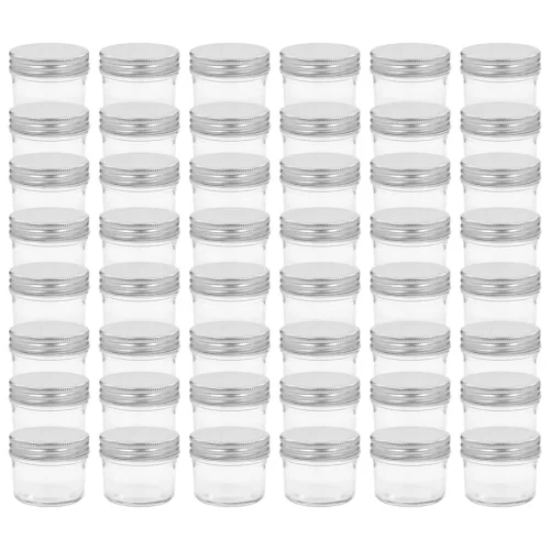  48 db 110 ml-es befőttesüveg ezüstszínű tetővel