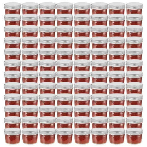  96 db 110 ml-es befőttesüveg ezüstszínű tetővel