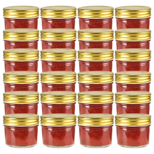  24 db 110 ml-es befőttesüveg aranyszínű tetővel