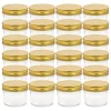 24 db 110 ml-es befőttesüveg aranyszínű tetővel