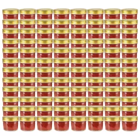  96 db 110 ml-es befőttesüveg aranyszínű tetővel