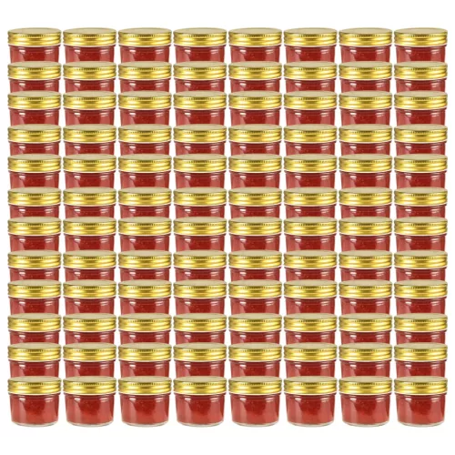  96 db 110 ml-es befőttesüveg aranyszínű tetővel