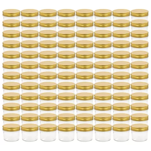  96 db 110 ml-es befőttesüveg aranyszínű tetővel