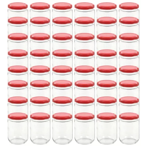  48 db 230 ml-es befőttesüveg piros tetővel