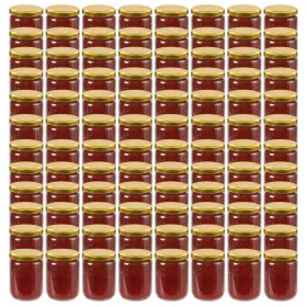  96 db 230 ml-es befőttesüveg aranyszínű tetővel