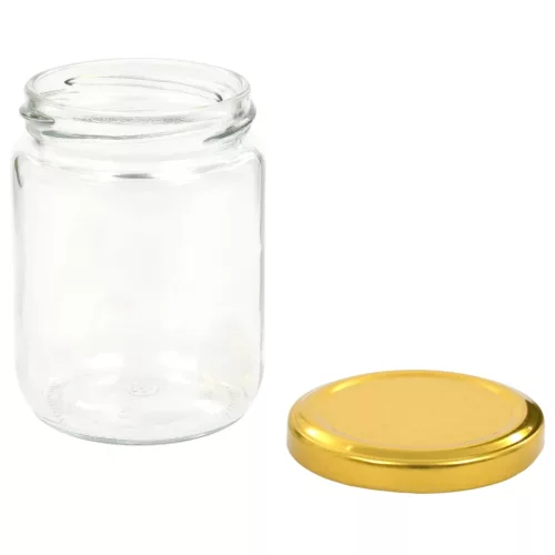  96 db 230 ml-es befőttesüveg aranyszínű tetővel