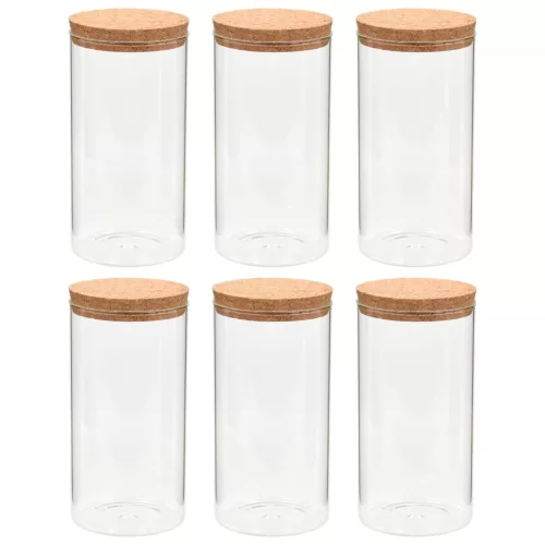  6 db üvegedény parafa fedéllel 1100 ml