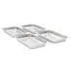  4 db rozsdamentes acél Gasztronorm edény GN 1/1 65 mm 
