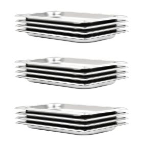  12 db rozsdamentes acél Gasztronorm edény GN 1/3 20 mm