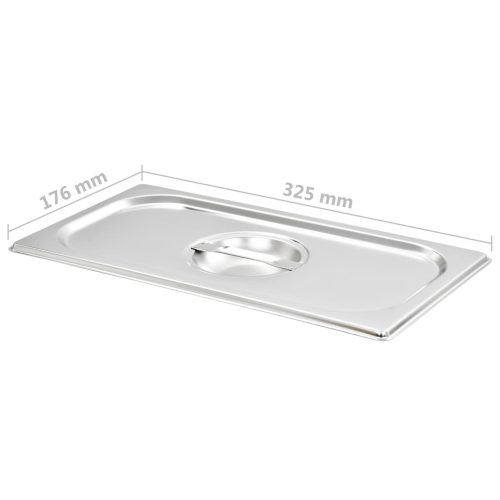 4 db rozsdamentes acél 1/3 GN edény fedő