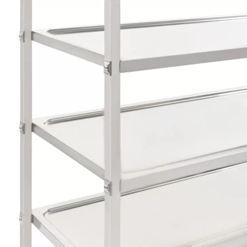  5 szintes rozsdamentes acél zsúrkocsi 107 x 55 x 147 cm