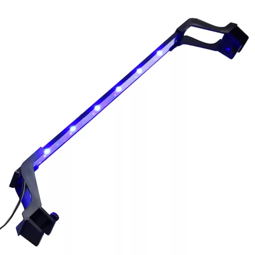  kék és fehér LED-lámpa akváriumhoz szorítókkal 55 - 70 cm
