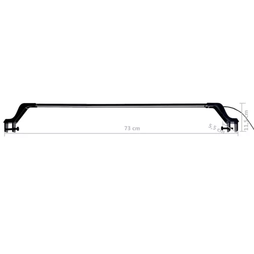  kék és fehér LED-lámpa akváriumhoz szorítókkal 75 - 90 cm