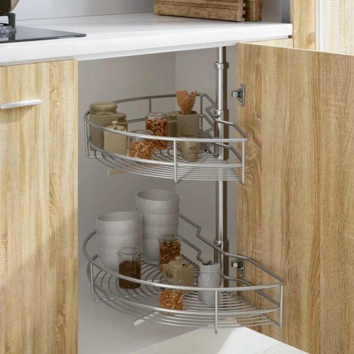  kétszintes 180 fokban elforgatható konyhai drótkosár 75x38x80cm