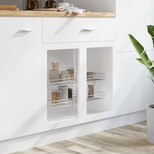  kétszintes 180 fokban elforgatható konyhai drótkosár 75x38x80cm