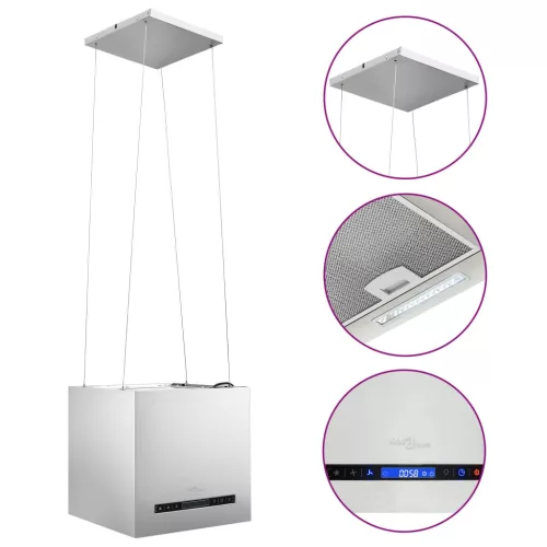  rozsdamentes acél LCD érintőképernyős sziget páraelszívó 37 cm