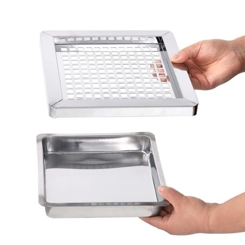  rozsdamentes acél szemeteskuka hamutartóval 36 liter