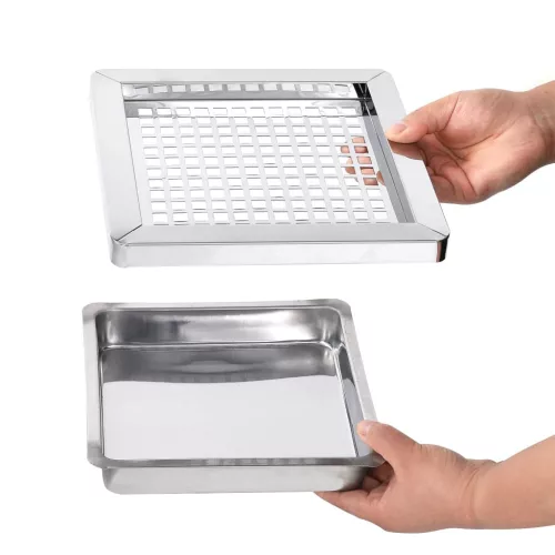  fekete acél szemeteskuka hamutartóval 45 liter