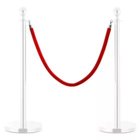  piros és ezüstszínű bársony szalagkötél