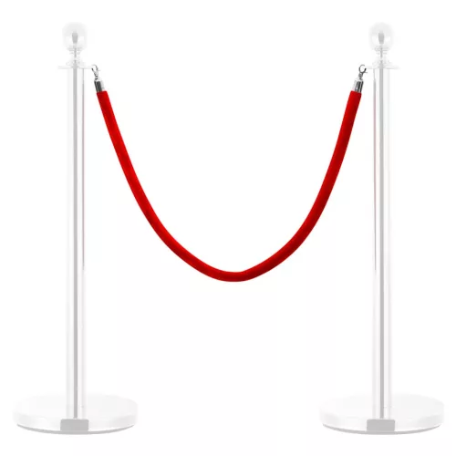  piros és ezüstszínű bársony szalagkötél