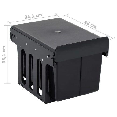  lágyan csukódó kihúzható konyhaszekrény szemeteskuka 36 L