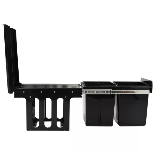  lágyan csukódó kihúzható konyhaszekrény szemeteskuka 48 L