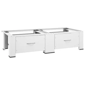  fehér dupla mosó- és szárítógép állvány fiókkal