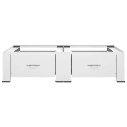  fehér dupla mosó- és szárítógép állvány fiókkal