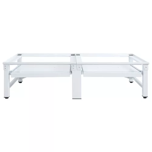  fehér mosó- és szárítógéptartó állvány kihúzható polcokkal