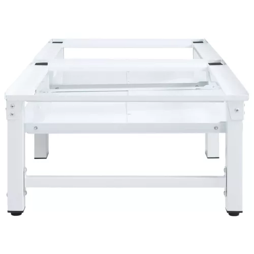  fehér mosó- és szárítógéptartó állvány kihúzható polcokkal