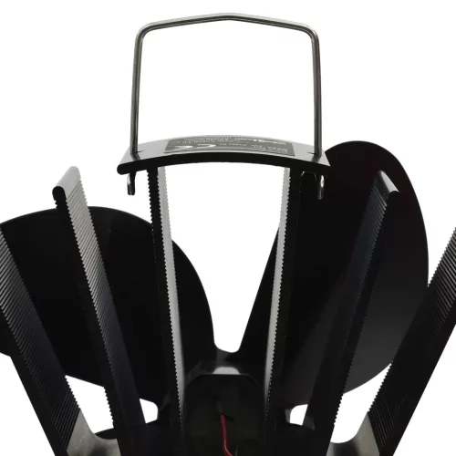  fekete hővel meghajtott négylapátos kandalló ventilátor