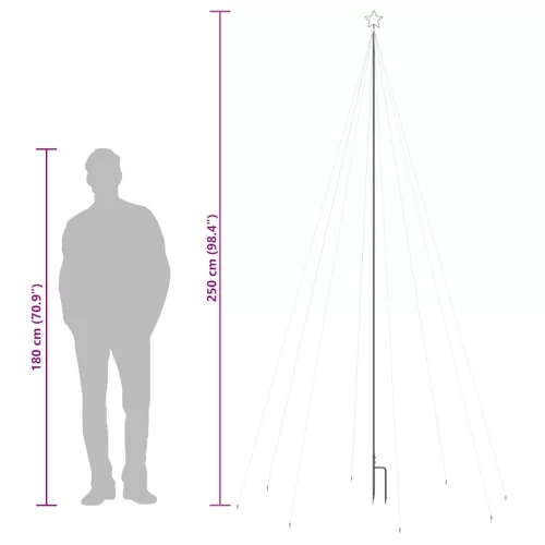  karácsonyi bel- és kültéri vízesés favilágítás 400 LED-del 2,5m