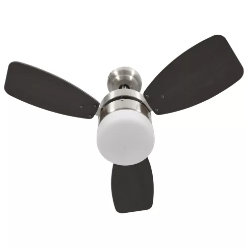  sötétbarna mennyezeti ventilátor lámpával/távirányítóval 76 cm