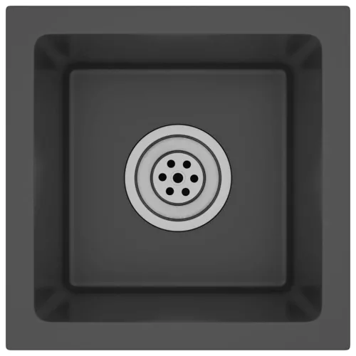  fekete kézzel készült rozsdamentes acél mosogató