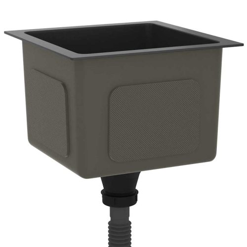  fekete kézzel készült rozsdamentes acél mosogató