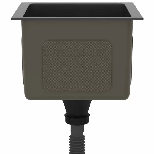  fekete kézzel készült rozsdamentes acél mosogató