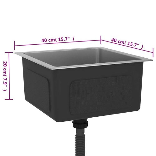  kézzel készült rozsdamentes acél mosogató szűrővel