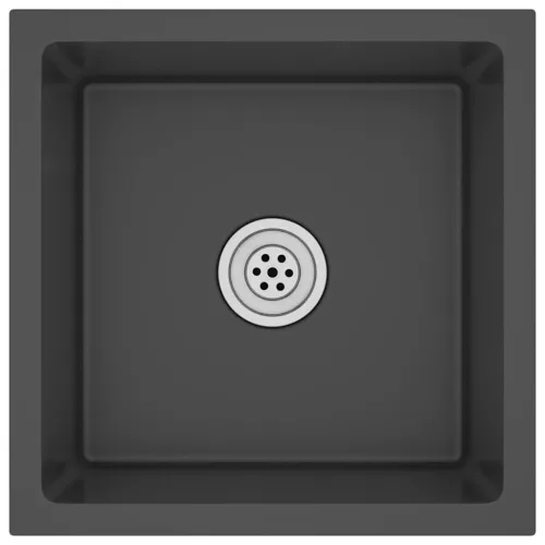  fekete kézzel készült rozsdamentes acél mosogató