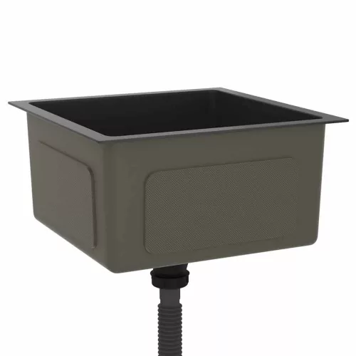  fekete kézzel készült rozsdamentes acél mosogató