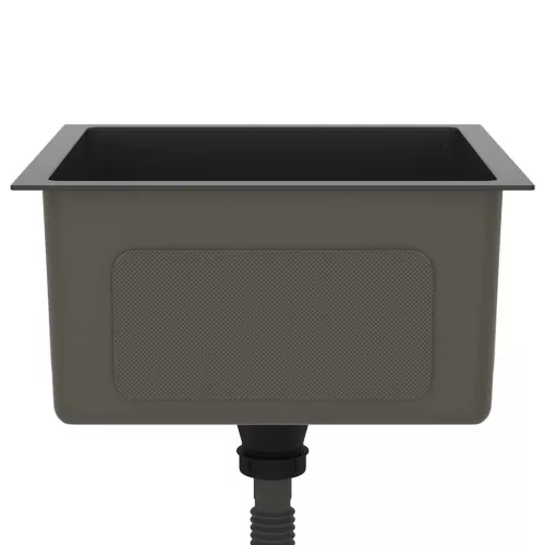  fekete kézzel készült rozsdamentes acél mosogató