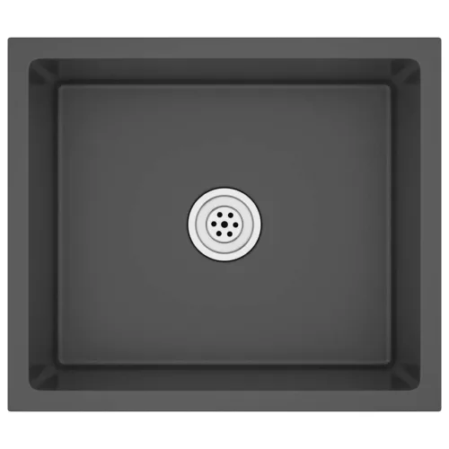  fekete kézzel készült rozsdamentes acél mosogató