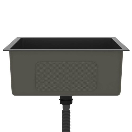  fekete kézzel készült rozsdamentes acél mosogató