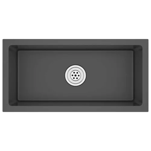  fekete kézzel készült rozsdamentes acél mosogató