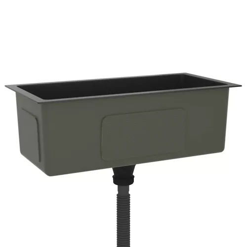  fekete kézzel készült rozsdamentes acél mosogató